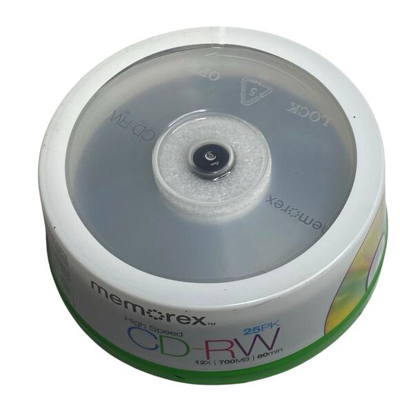 SEALED Memorex 25PK Spindle High-Speed CD-RW Rewritable 12X700MB 80min BLANK CD - Picture 8 of 10